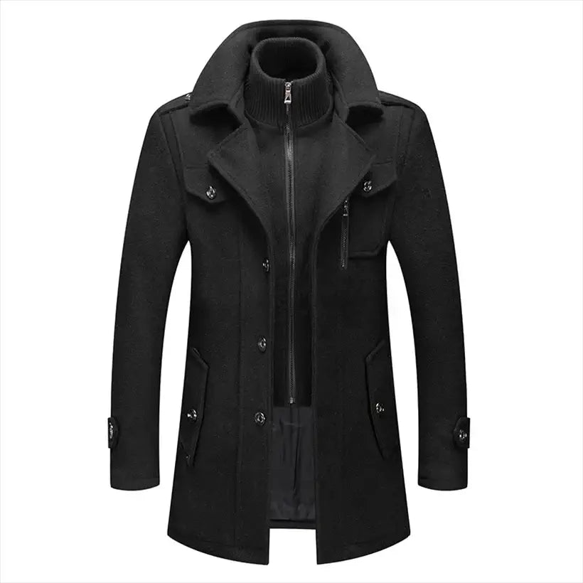 Men's Cashmere Wool Blend Trench Coat @chichicmart