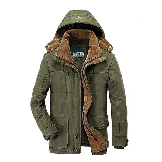 Men's Long Cashmere Thicken Winter Parka @chichicmart