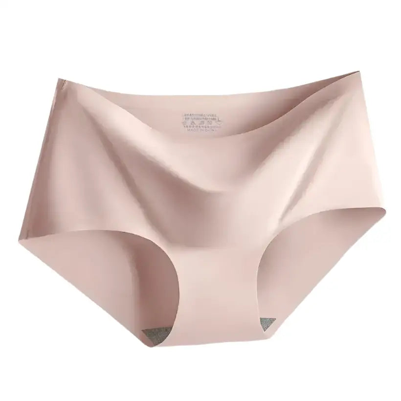 Seamless Ice Silk Panties – Mid-Waist Comfort Briefs @chichicmart