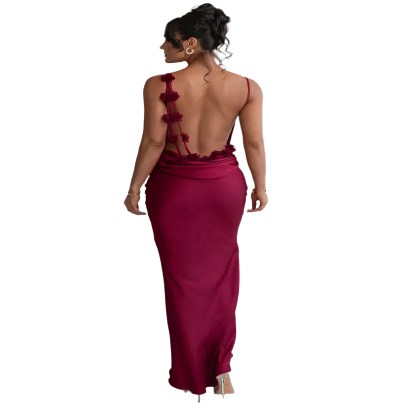 Women's Backless Spaghetti Strap Maxi Dress @chichicmart