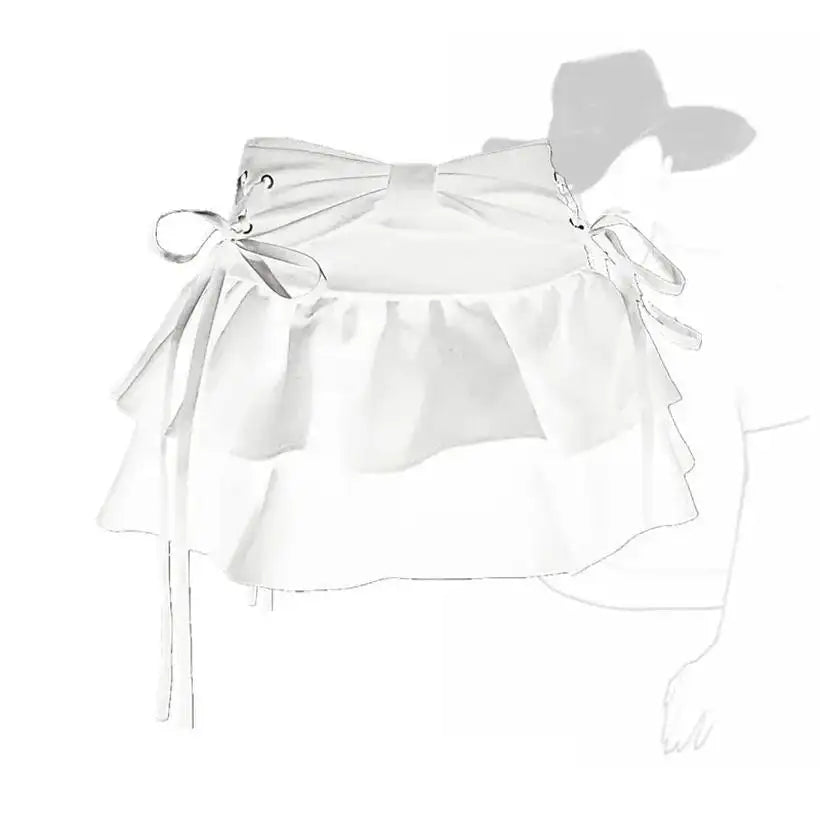 Women's Blue Denim Pleated A-Line Skirt @chichicmart