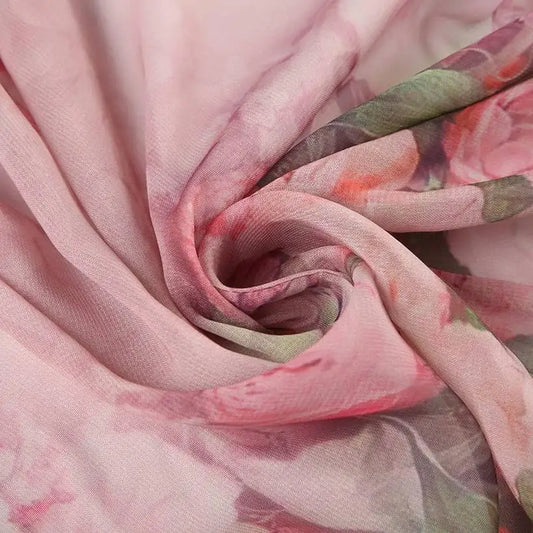 Women's Floral Print Ruffle Skirt with Semi-Sheer Design @chichicmart