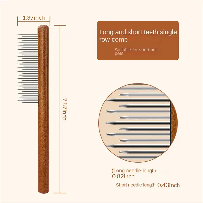Wooden Comb For Pets @chichicmart