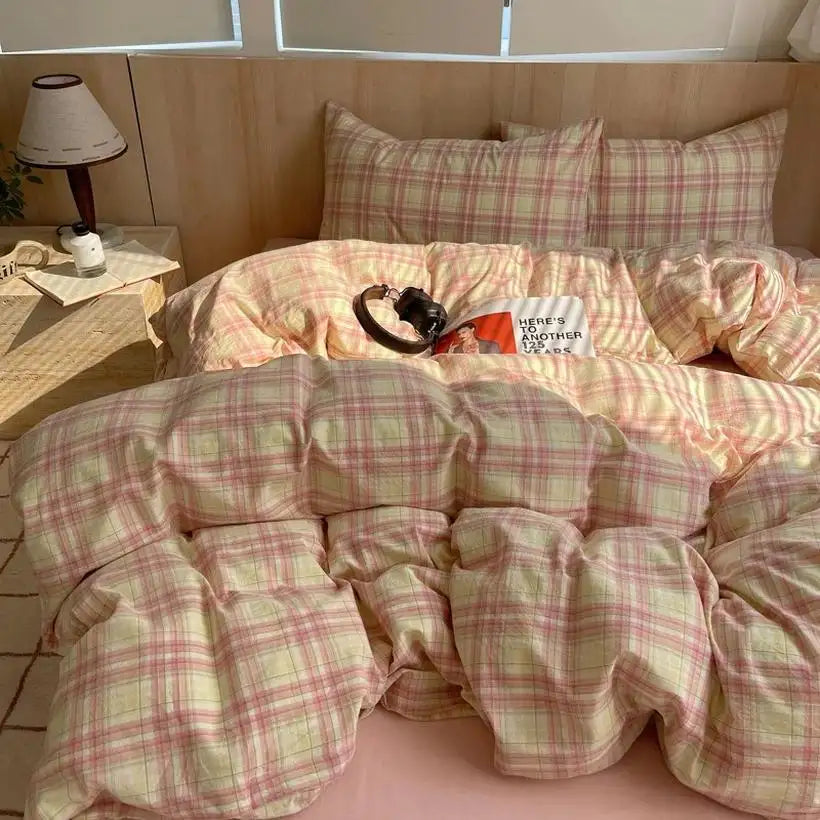 100% Cotton Stripe Duvet Cover Set @chichicmart