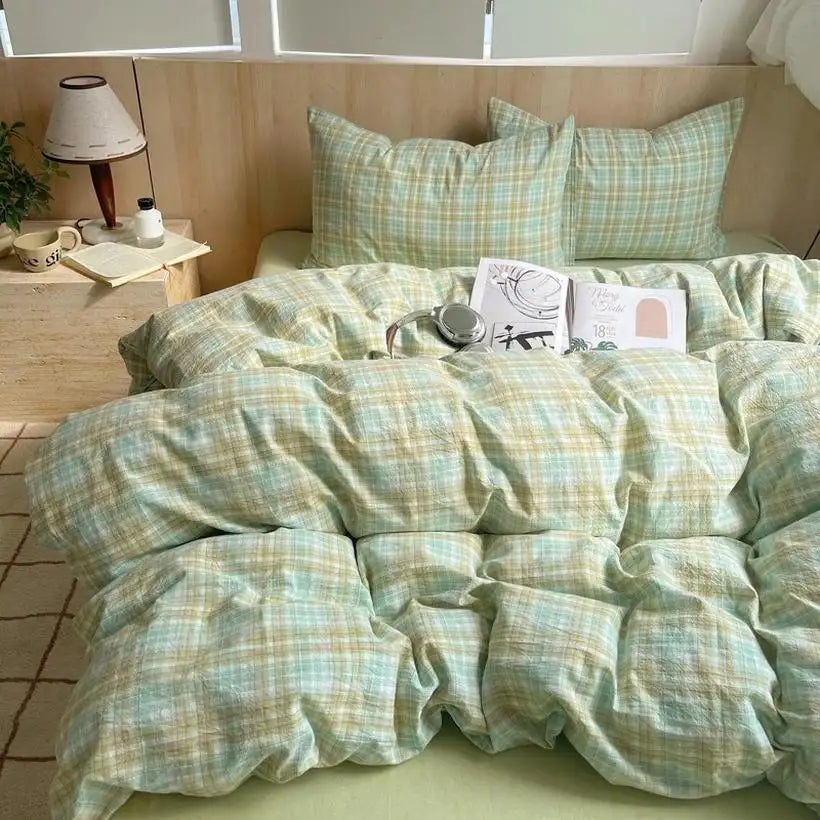 100% Cotton Stripe Duvet Cover Set @chichicmart