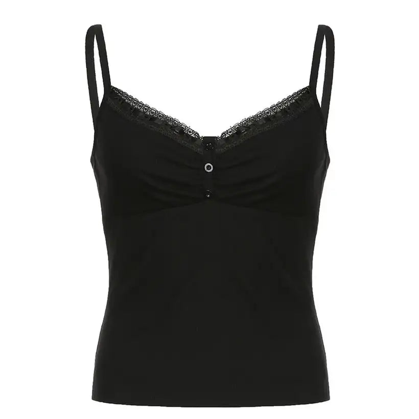 Sexy Folds Buttons Sleeveless Crop Top @chichicmart