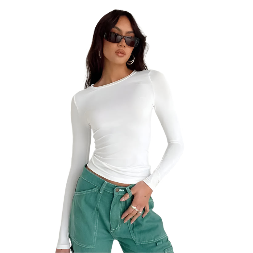 Women's Slim Fit Long Sleeve T-Shirt @chichicmart