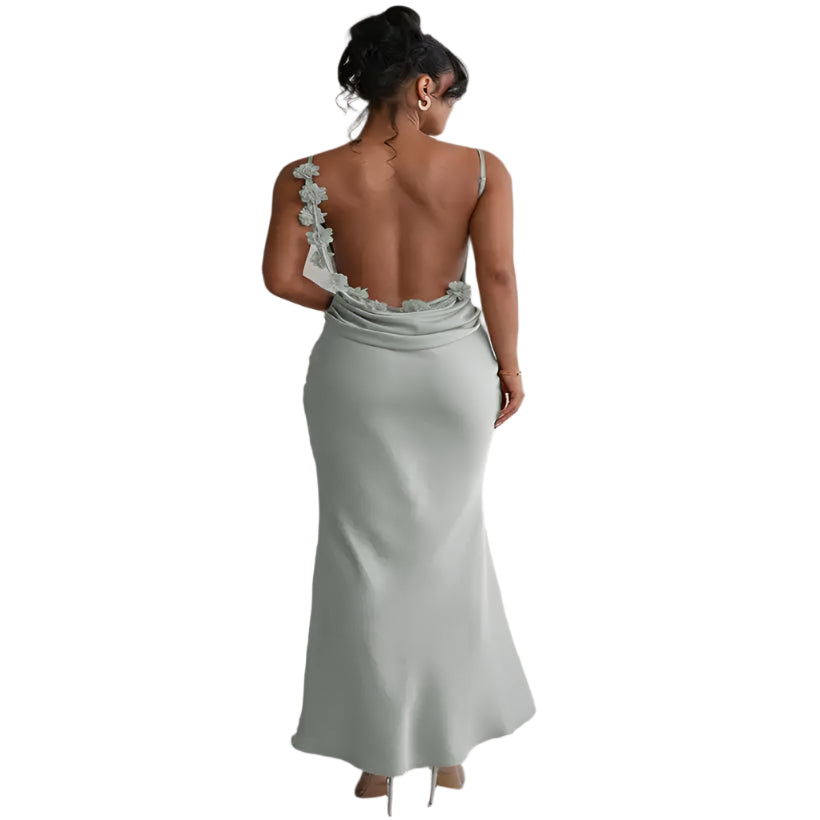 Women's Backless Spaghetti Strap Maxi Dress @chichicmart