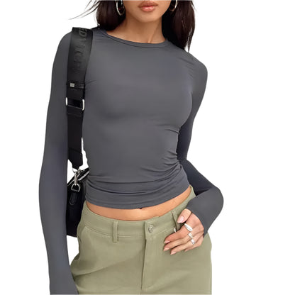Women's Slim Fit Long Sleeve T-Shirt @chichicmart