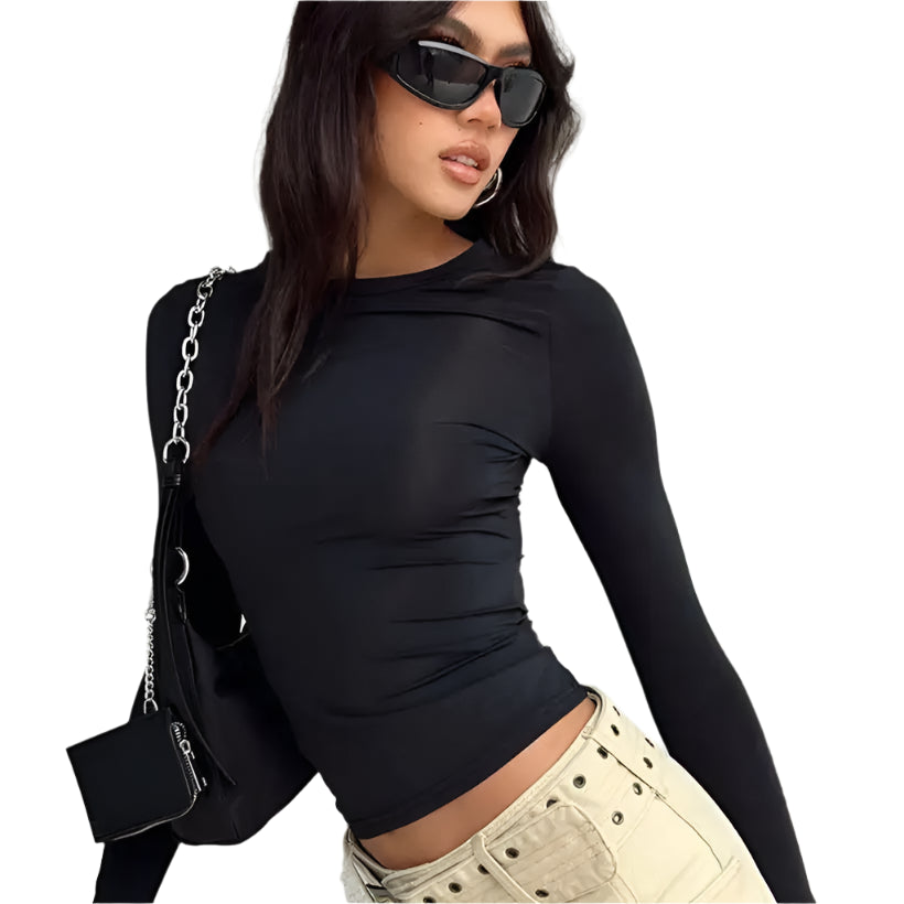 Women's Slim Fit Long Sleeve T-Shirt @chichicmart