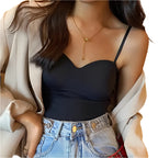 Women's White Ice Silk Camisole @chichicmart