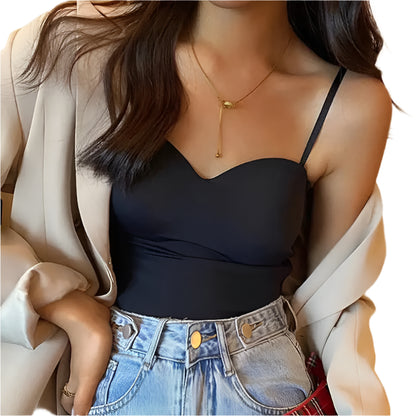 Women's White Ice Silk Camisole @chichicmart