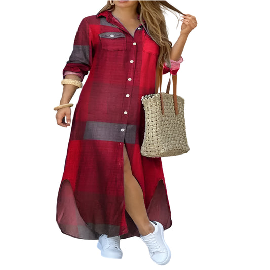 Vintage Leopard Print Long Sleeve Maxi Dress @chichicmart