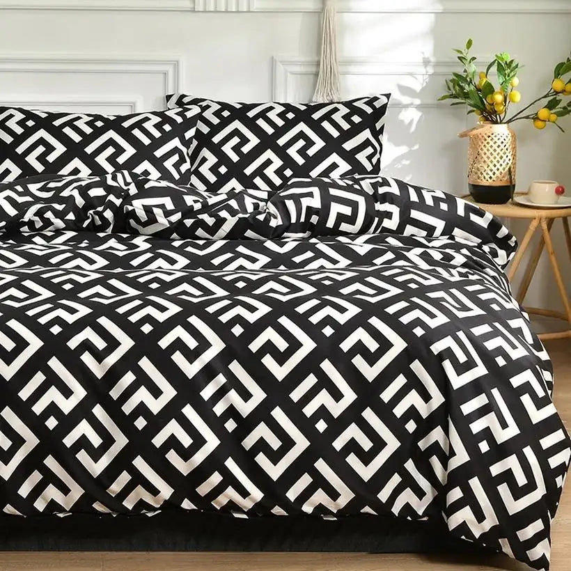 Black Marble Duvet Cover Set @chichicmart