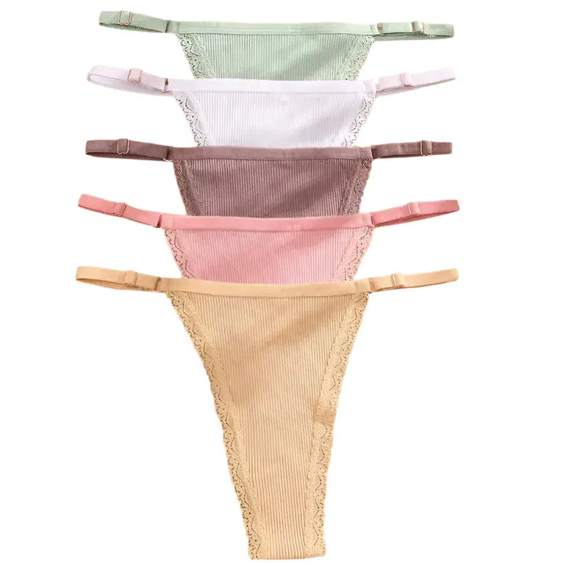 Cotton Adjustable Waist G-String Set @chichicmart