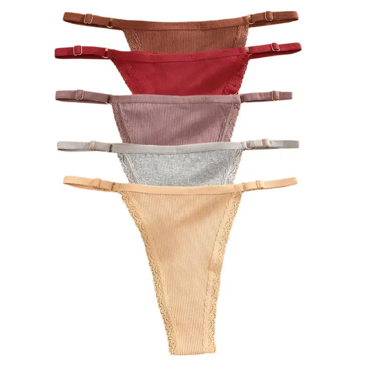 Cotton Adjustable Waist G-String Set @chichicmart