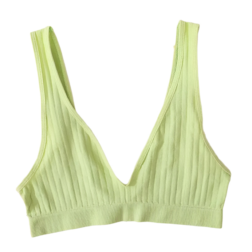 Deep V-Neck Seamless Push-Up Bralette with Low Back Design @chichicmart