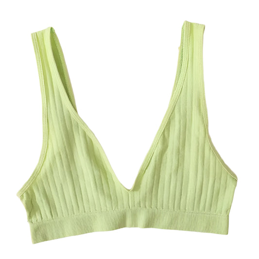 Deep V-Neck Seamless Push-Up Bralette with Low Back Design @chichicmart