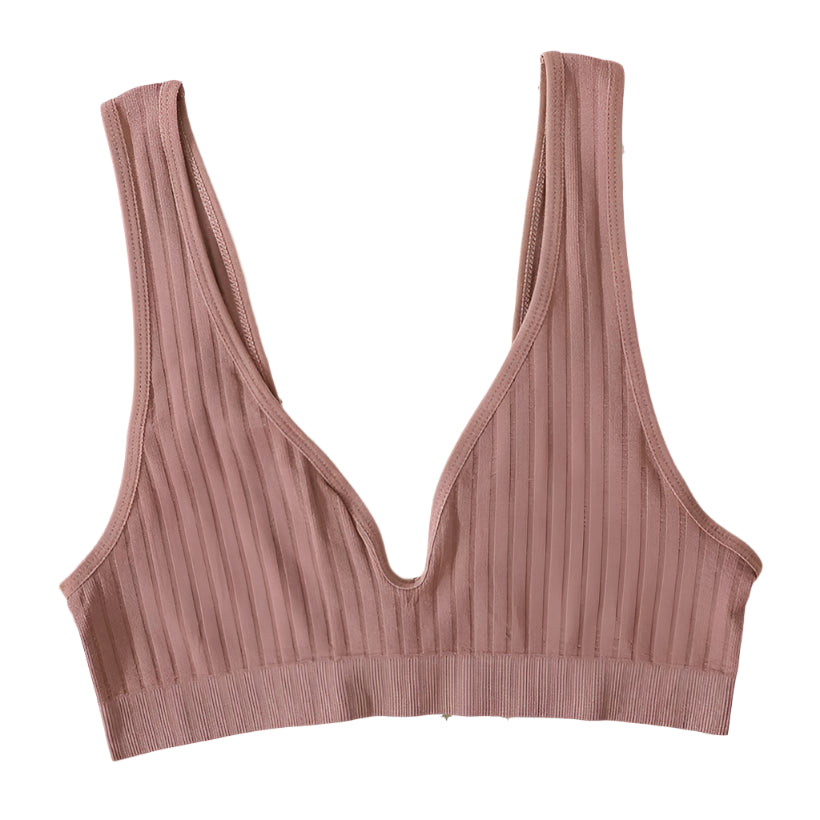 Deep V-Neck Seamless Push-Up Bralette with Low Back Design @chichicmart