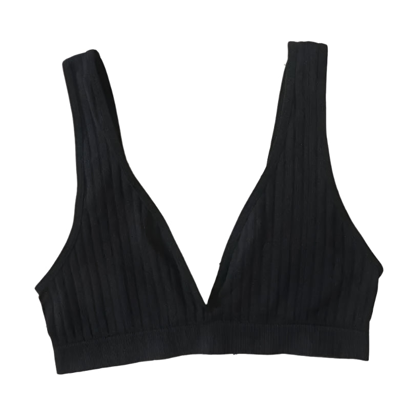 Deep V-Neck Seamless Push-Up Bralette with Low Back Design @chichicmart