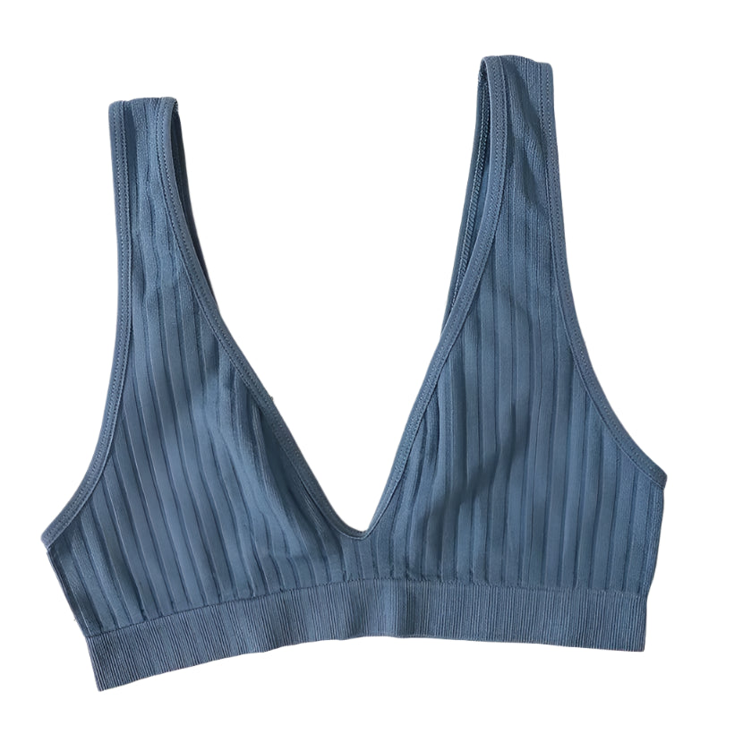 Deep V-Neck Seamless Push-Up Bralette with Low Back Design @chichicmart