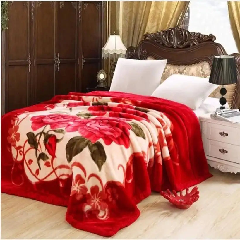 Double-Layer Raschel Faux Fur Blanket @chichicmart
