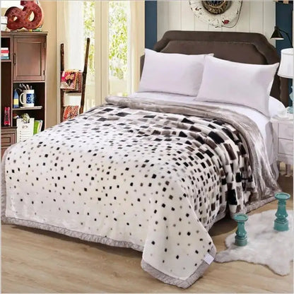 Double-Layer Raschel Faux Fur Blanket @chichicmart