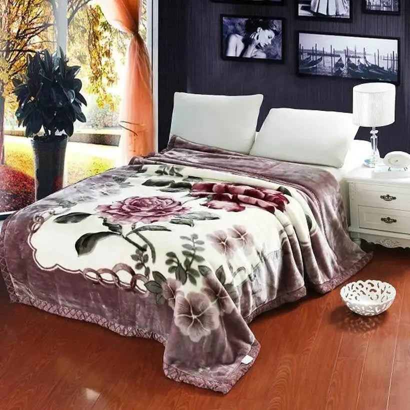 Double-Layer Raschel Faux Fur Blanket @chichicmart