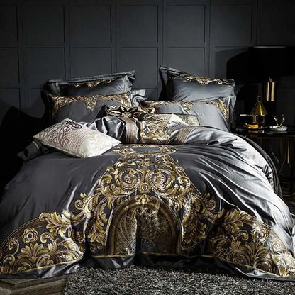 Embroidered Chinese Culture Cotton Quilt Bedding Cover @chichicmart