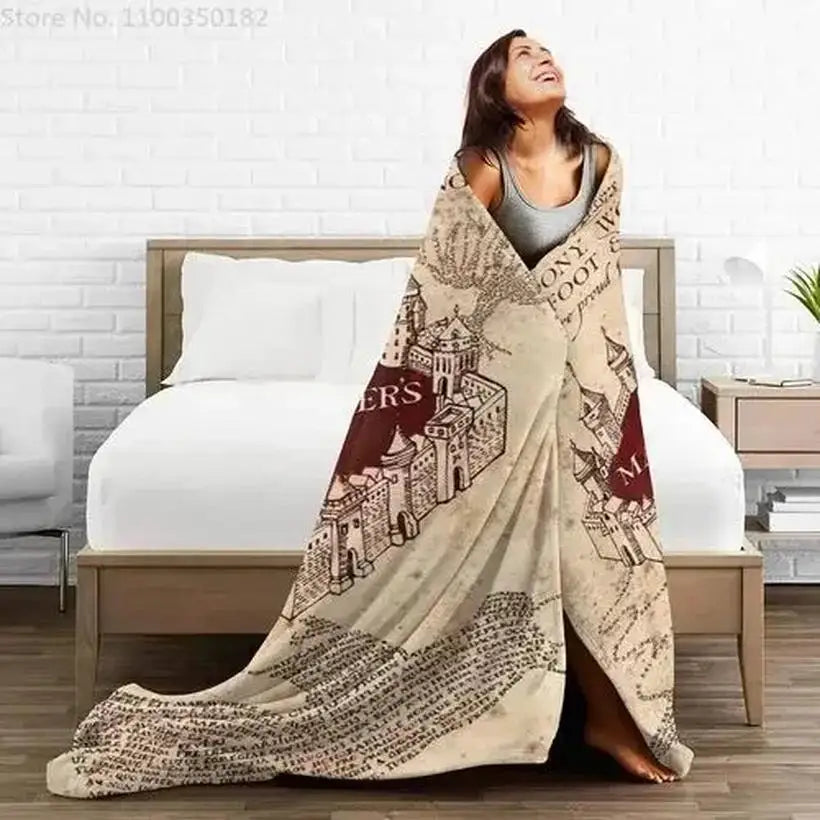 Extra Soft Wearable Flannel Travel Blanket @chichicmart