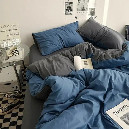 High-Quality Washed Cotton Bedding Set @chichicmart