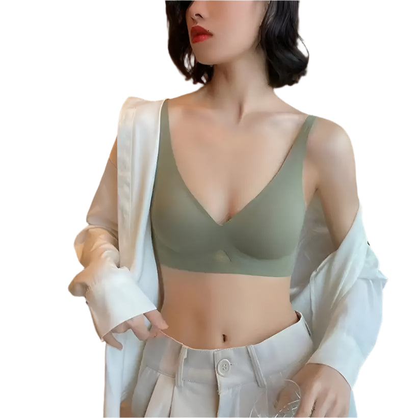 High-grade Seamless Breathable No Steel Ring Soft Support Bra @chichicmart