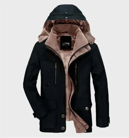 Men's Long Cashmere Thicken Winter Parka @chichicmart