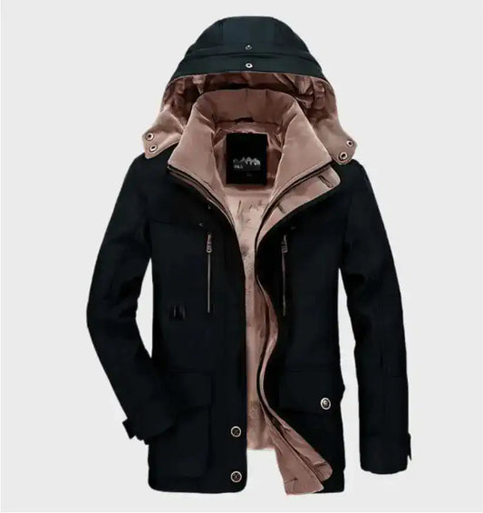 Men's Long Cashmere Thicken Winter Parka @chichicmart