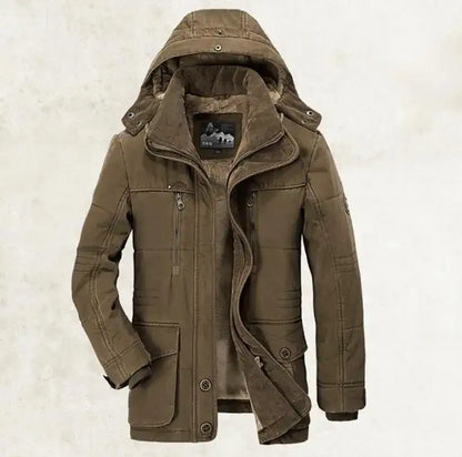 Men's Long Cashmere Thicken Winter Parka @chichicmart