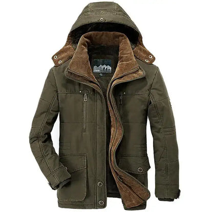 Men's Long Cashmere Thicken Winter Parka @chichicmart
