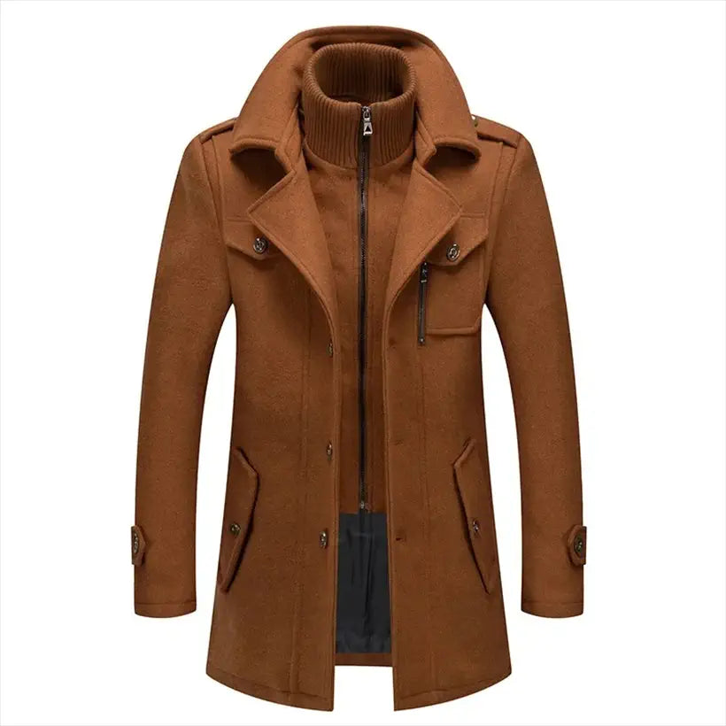 Men's Cashmere Wool Blend Trench Coat @chichicmart