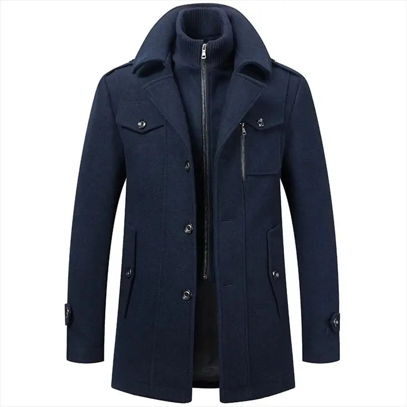 Men's Cashmere Wool Blend Trench Coat @chichicmart