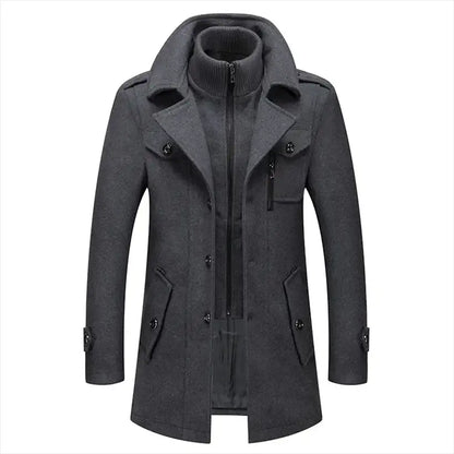 Men's Cashmere Wool Blend Trench Coat @chichicmart
