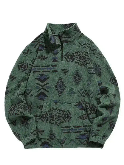 Men's Fleece Zip Up Sweatshirt @chichicmart