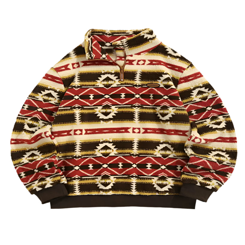 Men's Half-Zip Polar Fleece Hoodie @chichicmart