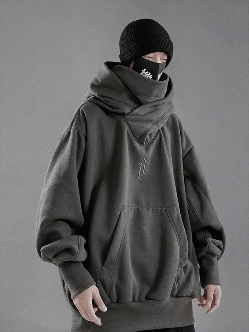 Men's Japanese Ninja Oversized Hooded Sweatshirt @chichicmart