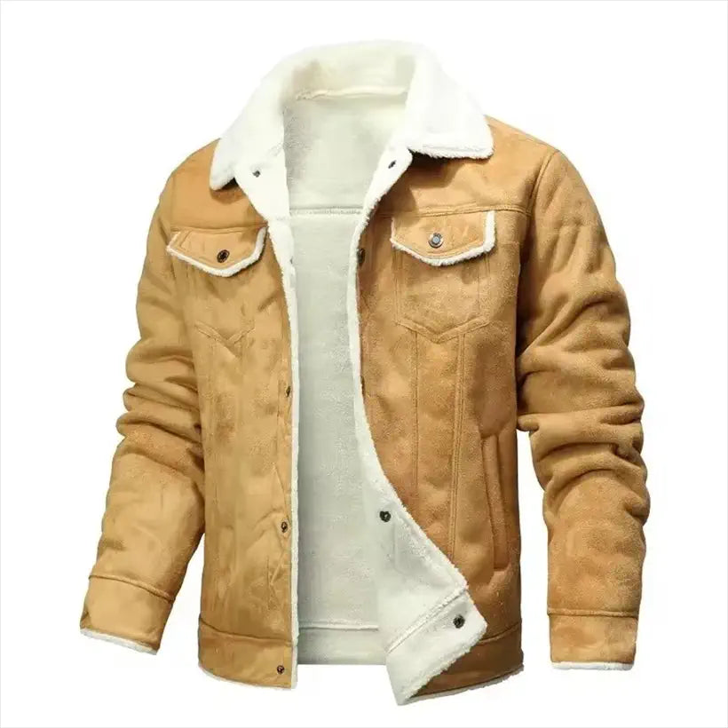 Men's Suede Leather Jacket @chichicmart