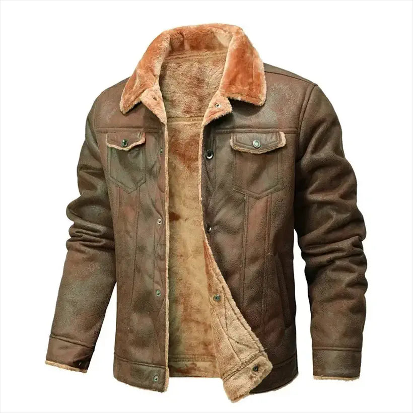 Men's Suede Leather Jacket @chichicmart