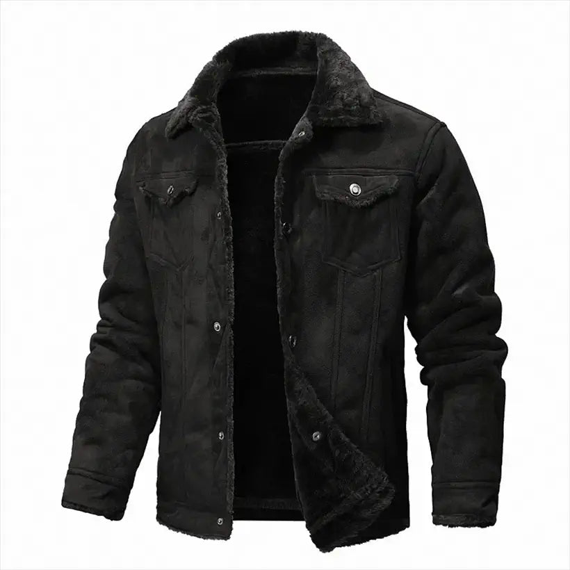 Men's Suede Leather Jacket @chichicmart