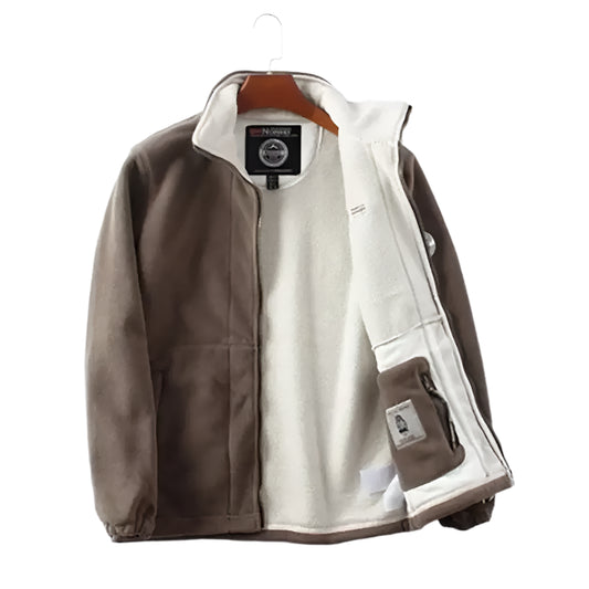 Men's Thick Velvet Windbreaker Jacket @chichicmart