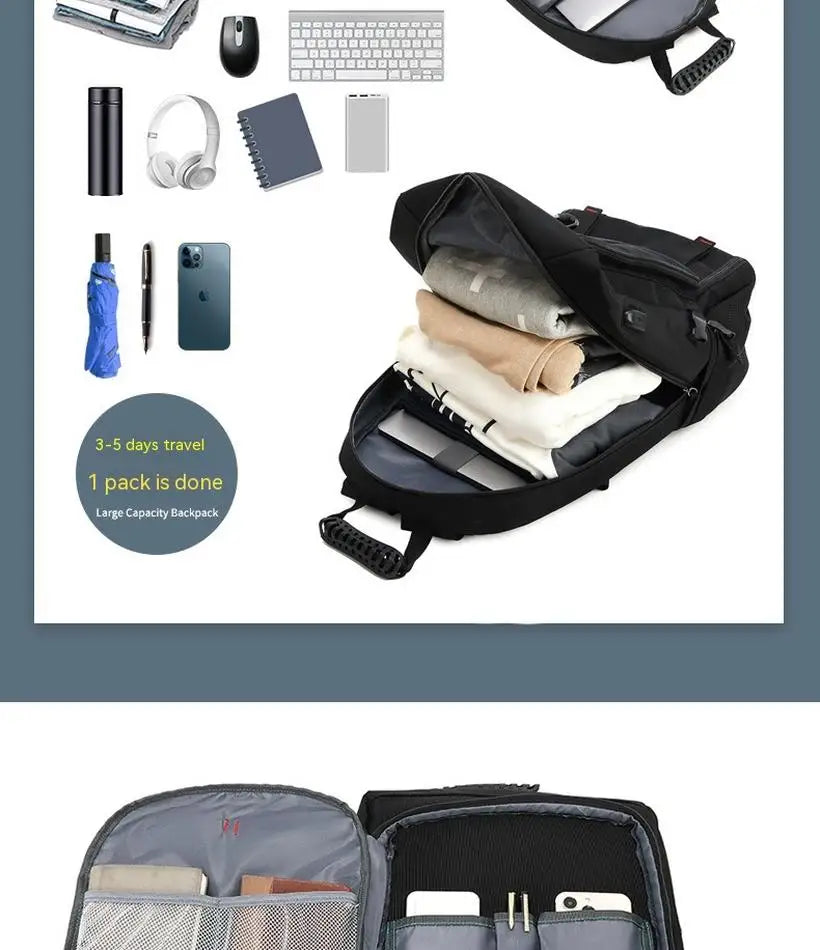 Outdoor Backpack with USB Port for Men @chichicmart