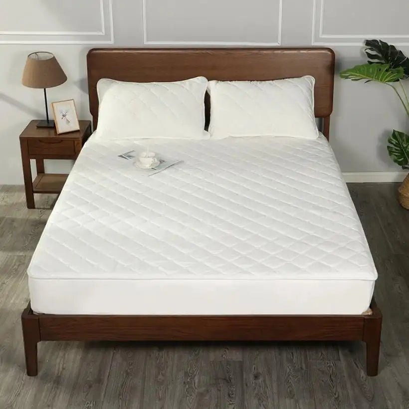 Plush Quilted Thick Warm Mattress Cover @chichicmart