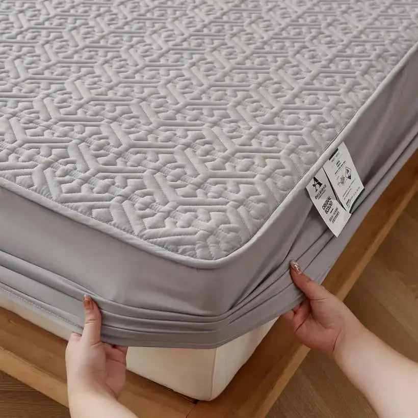 Plush Quilted Thick Warm Mattress Cover @chichicmart