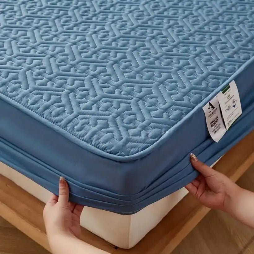 Plush Quilted Thick Warm Mattress Cover @chichicmart